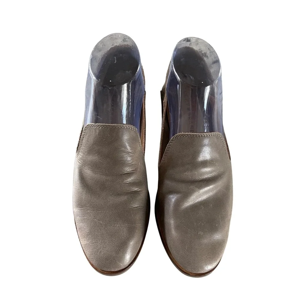 Lucky Brand Cahill Loafers‎ Womens 7 Taupe Leather Minimalist Pointed Toe Flats